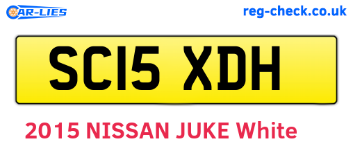 SC15XDH are the vehicle registration plates.