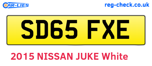 SD65FXE are the vehicle registration plates.
