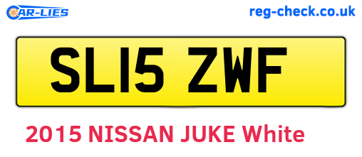 SL15ZWF are the vehicle registration plates.