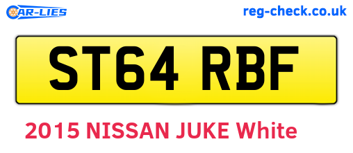 ST64RBF are the vehicle registration plates.