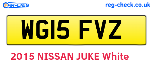 WG15FVZ are the vehicle registration plates.