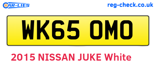 WK65OMO are the vehicle registration plates.
