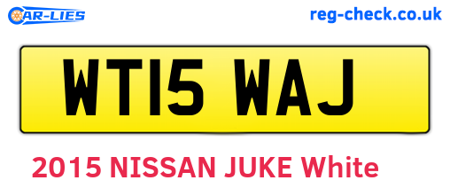 WT15WAJ are the vehicle registration plates.