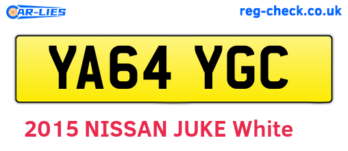 YA64YGC are the vehicle registration plates.