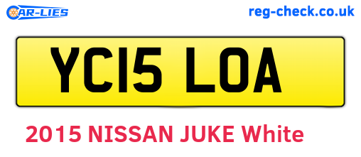 YC15LOA are the vehicle registration plates.