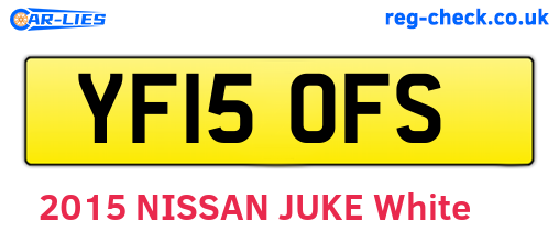 YF15OFS are the vehicle registration plates.
