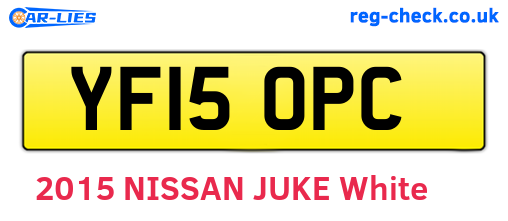 YF15OPC are the vehicle registration plates.