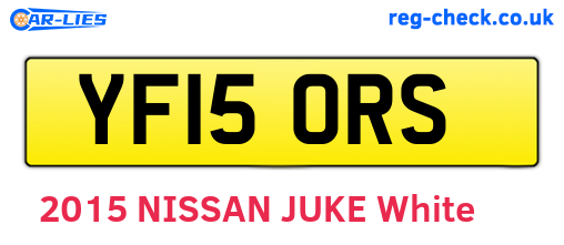 YF15ORS are the vehicle registration plates.
