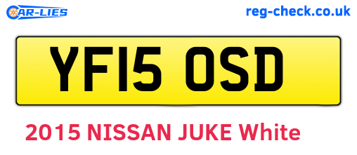 YF15OSD are the vehicle registration plates.