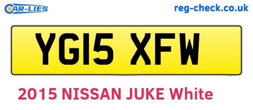 YG15XFW are the vehicle registration plates.