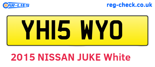 YH15WYO are the vehicle registration plates.