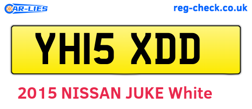 YH15XDD are the vehicle registration plates.