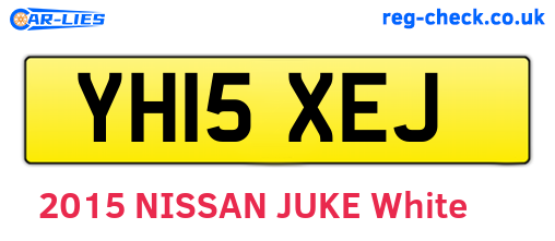 YH15XEJ are the vehicle registration plates.