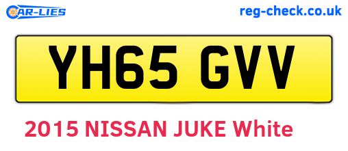 YH65GVV are the vehicle registration plates.