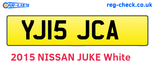 YJ15JCA are the vehicle registration plates.