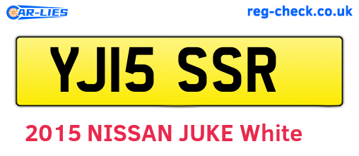 YJ15SSR are the vehicle registration plates.
