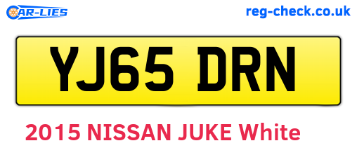YJ65DRN are the vehicle registration plates.