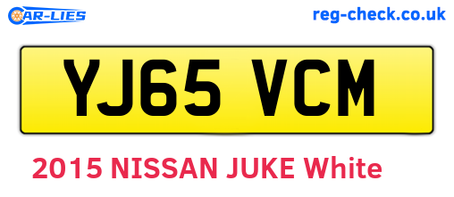 YJ65VCM are the vehicle registration plates.