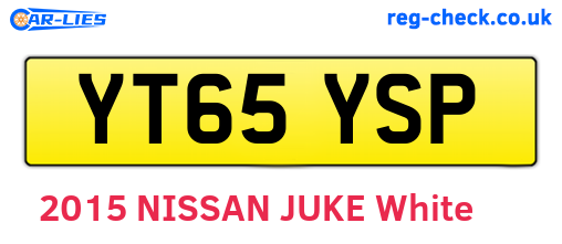 YT65YSP are the vehicle registration plates.