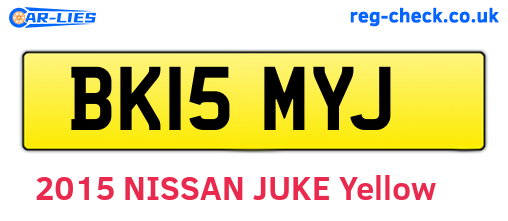 BK15MYJ are the vehicle registration plates.