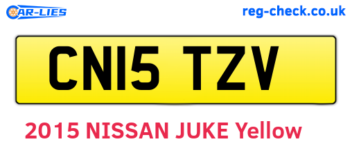 CN15TZV are the vehicle registration plates.