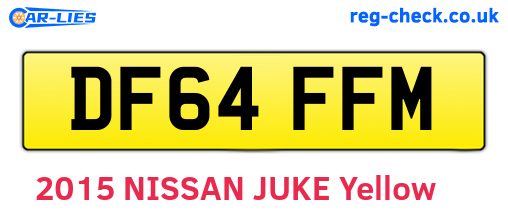 DF64FFM are the vehicle registration plates.