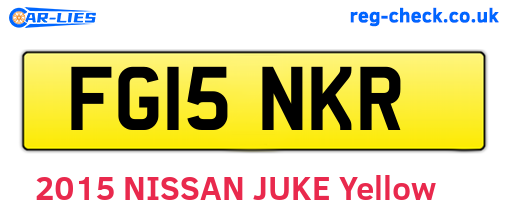 FG15NKR are the vehicle registration plates.