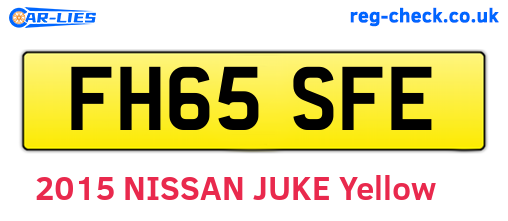 FH65SFE are the vehicle registration plates.