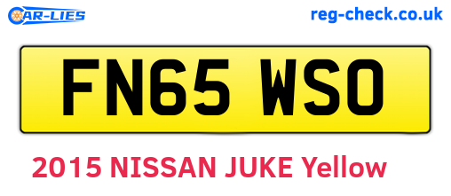 FN65WSO are the vehicle registration plates.