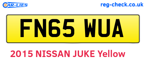 FN65WUA are the vehicle registration plates.