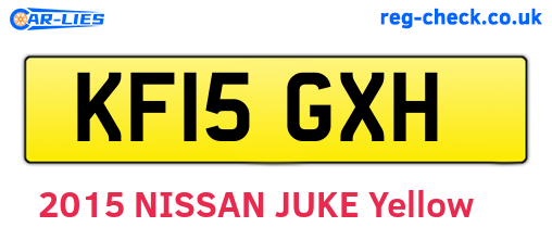 KF15GXH are the vehicle registration plates.