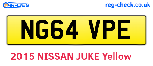 NG64VPE are the vehicle registration plates.