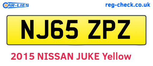 NJ65ZPZ are the vehicle registration plates.