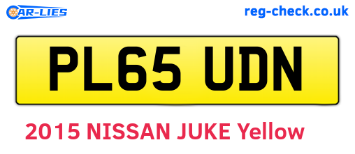 PL65UDN are the vehicle registration plates.