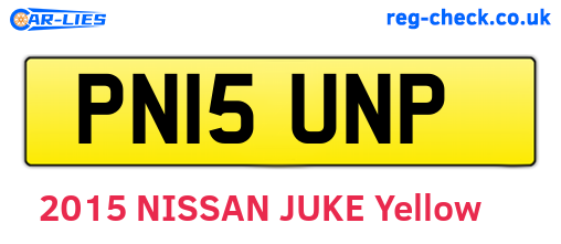PN15UNP are the vehicle registration plates.