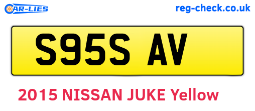 S95SAV are the vehicle registration plates.