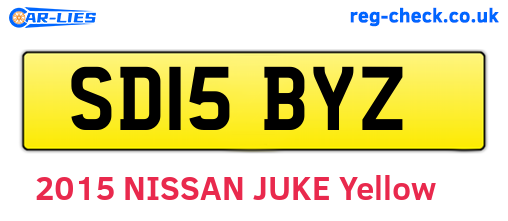 SD15BYZ are the vehicle registration plates.