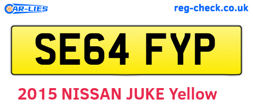 SE64FYP are the vehicle registration plates.