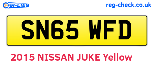 SN65WFD are the vehicle registration plates.