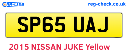 SP65UAJ are the vehicle registration plates.