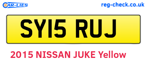 SY15RUJ are the vehicle registration plates.