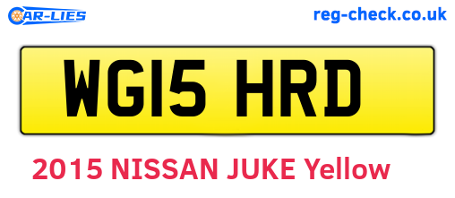 WG15HRD are the vehicle registration plates.