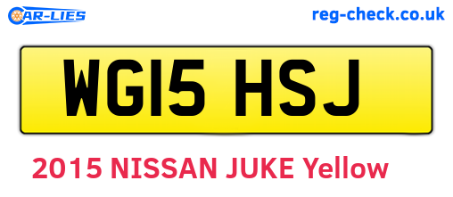 WG15HSJ are the vehicle registration plates.