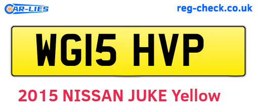 WG15HVP are the vehicle registration plates.