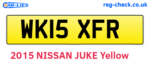 WK15XFR are the vehicle registration plates.