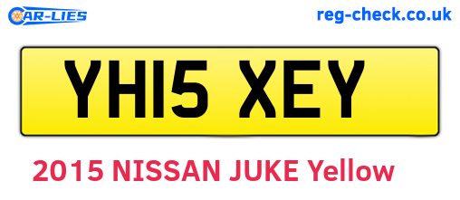 YH15XEY are the vehicle registration plates.
