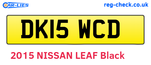 DK15WCD are the vehicle registration plates.