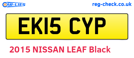EK15CYP are the vehicle registration plates.