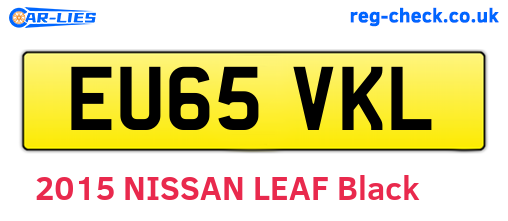 EU65VKL are the vehicle registration plates.