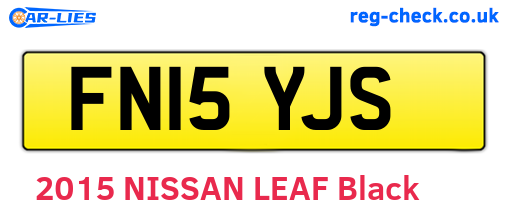 FN15YJS are the vehicle registration plates.